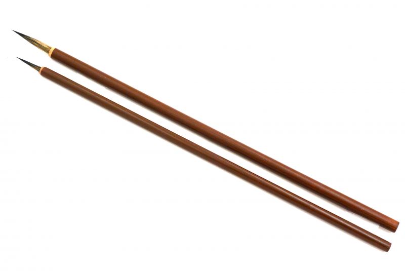 Chinesische Kalligraphie Pinsel - Ratte Schnurrbart - Set von 2 feinen Pinseln 5