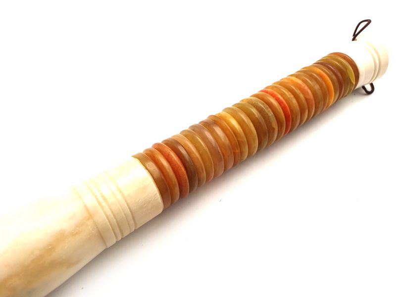 Chinesische Kalligraphie Pinsel Stein - Disc-Jade-Gelb 2