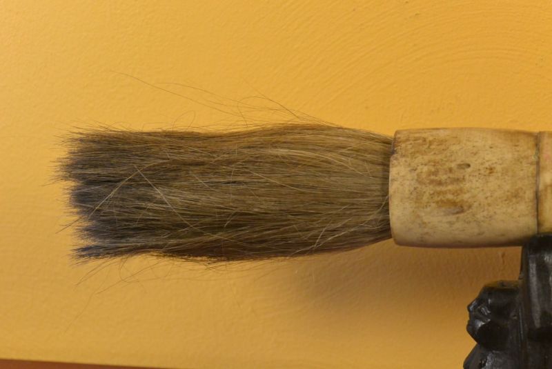 Chinesische Kalligraphie Pinsel Stein Gelb 2