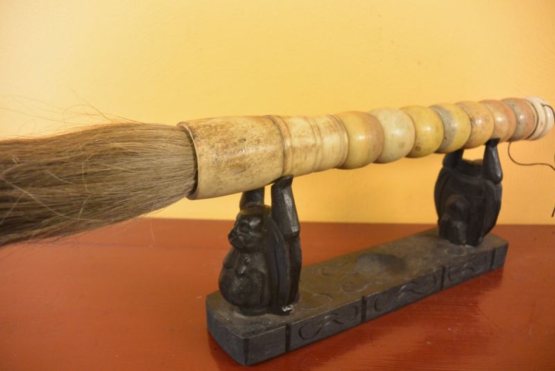 Chinesische Kalligraphie Pinsel Stein Gelb 5