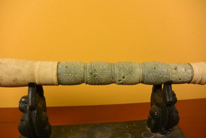 Chinesische Kalligraphie Pinsel Stein Grüne Jade 3