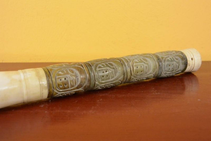 Chinesische Kalligraphie Pinsel Stein Jade 3