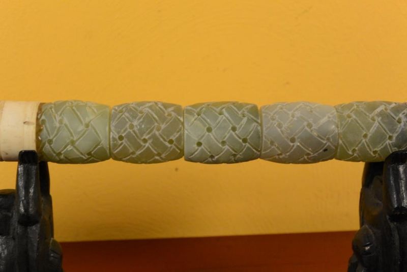 Chinesische Kalligraphie Pinsel Stein Jade geflochtenen 3