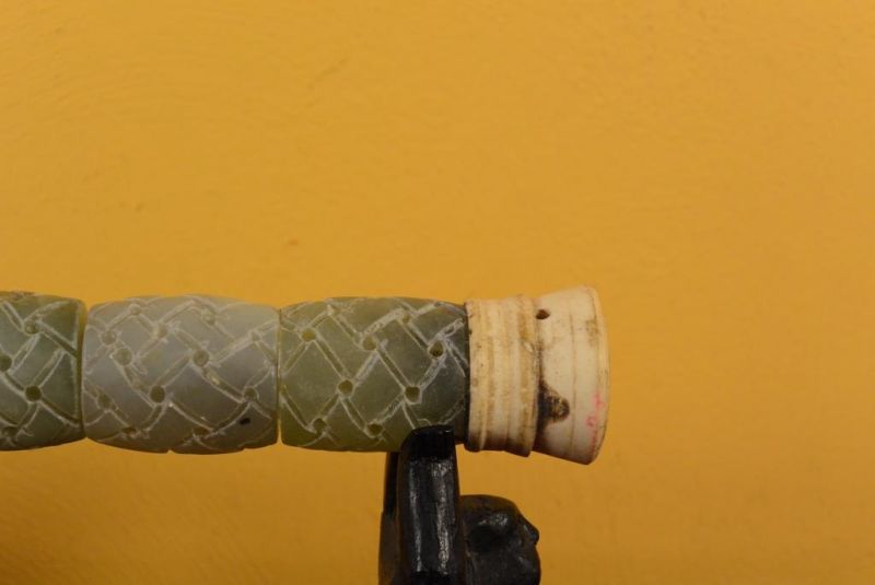 Chinesische Kalligraphie Pinsel Stein Jade geflochtenen 4