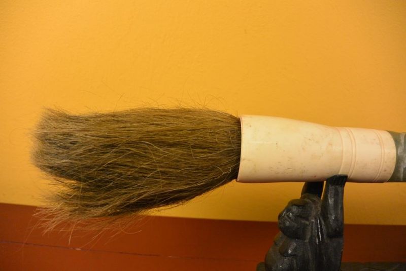 Chinesische Kalligraphie Pinsel Stein Jade geschnitzt 2