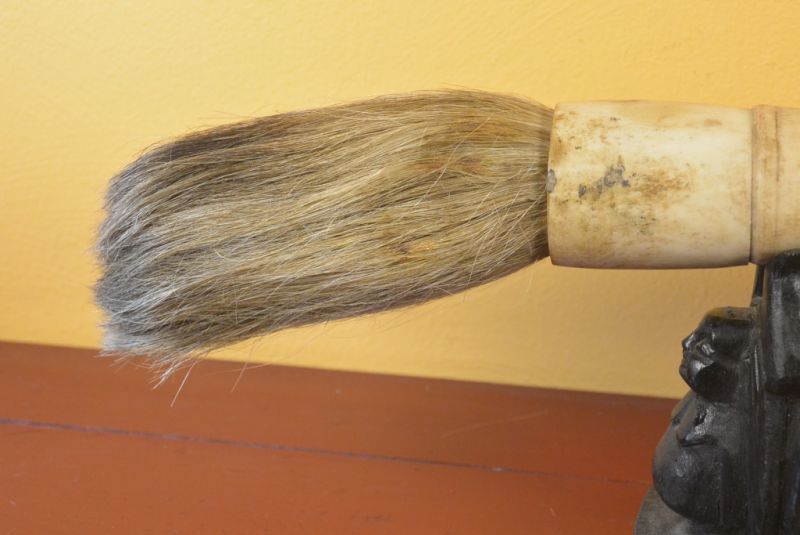 Chinesische Kalligraphie Pinsel Stein Weiß Grün 2
