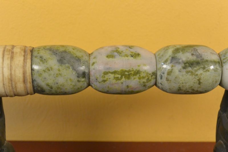 Chinesische Kalligraphie Pinsel Stein Weiß Grün 3