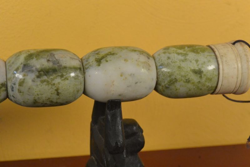 Chinesische Kalligraphie Pinsel Stein Weiß Grün 4