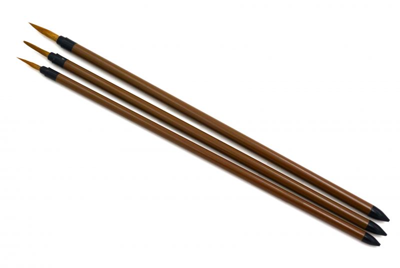 Chinesische Kalligraphie Pinsel - Wolfshaar - 3 feine Pinsel 5