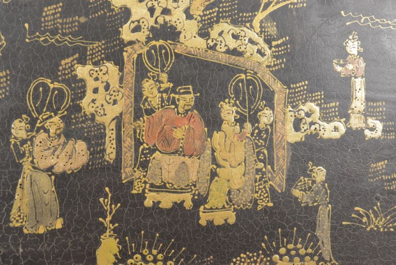Chinesische Lackkunst Plateau 1 3