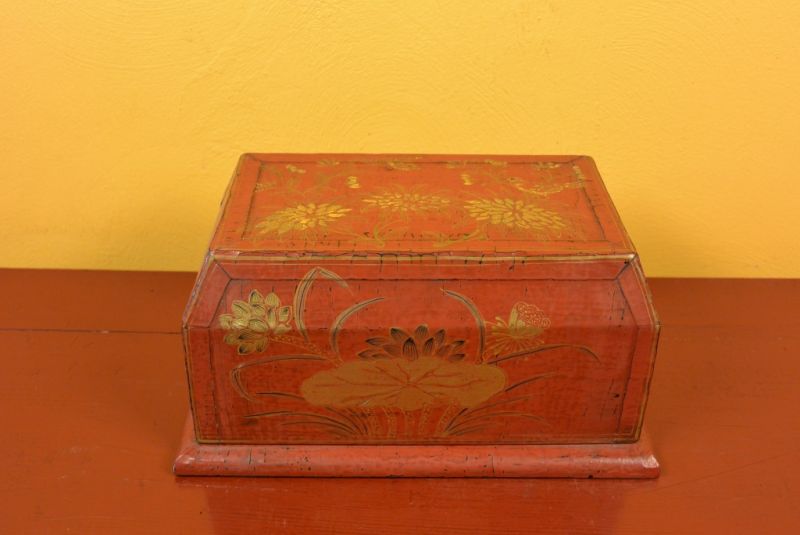 Chinesische Lackkunst Rote Box 2 2
