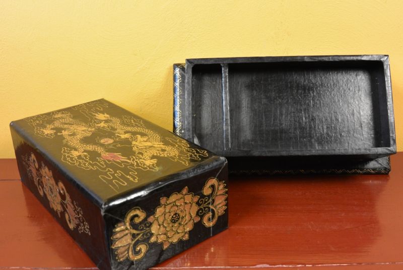Chinesische Lackkunst Schwarze Box 4