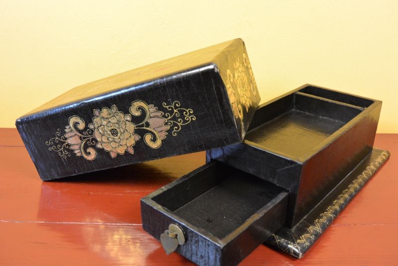Chinesische Lackkunst Schwarze Box 5