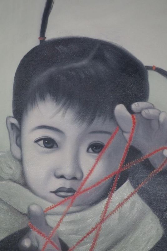 Chinesische Malerei auf Leinwand - Zeitgenössische Künstler Zhu Yiyong - Baby 2