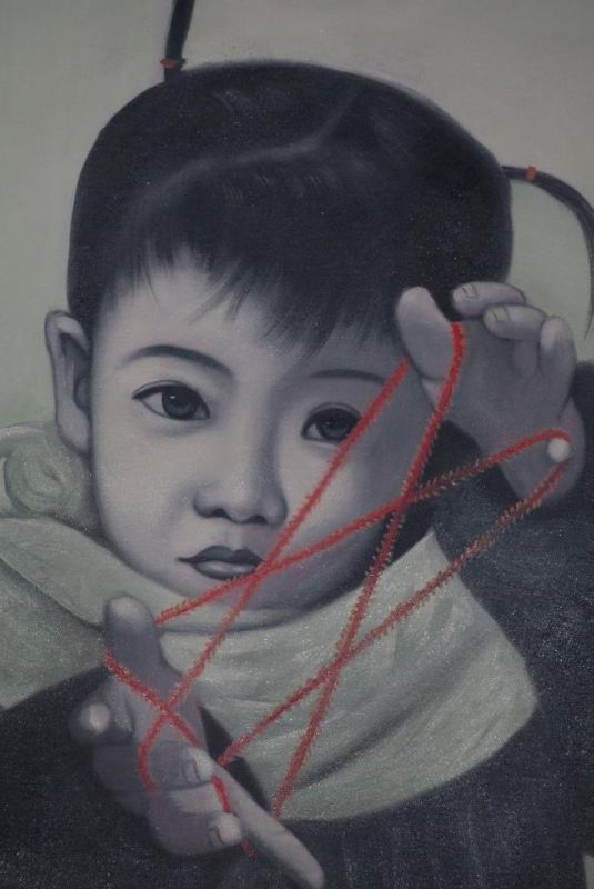 Chinesische Malerei auf Leinwand - Zeitgenössische Künstler Zhu Yiyong - Baby 4