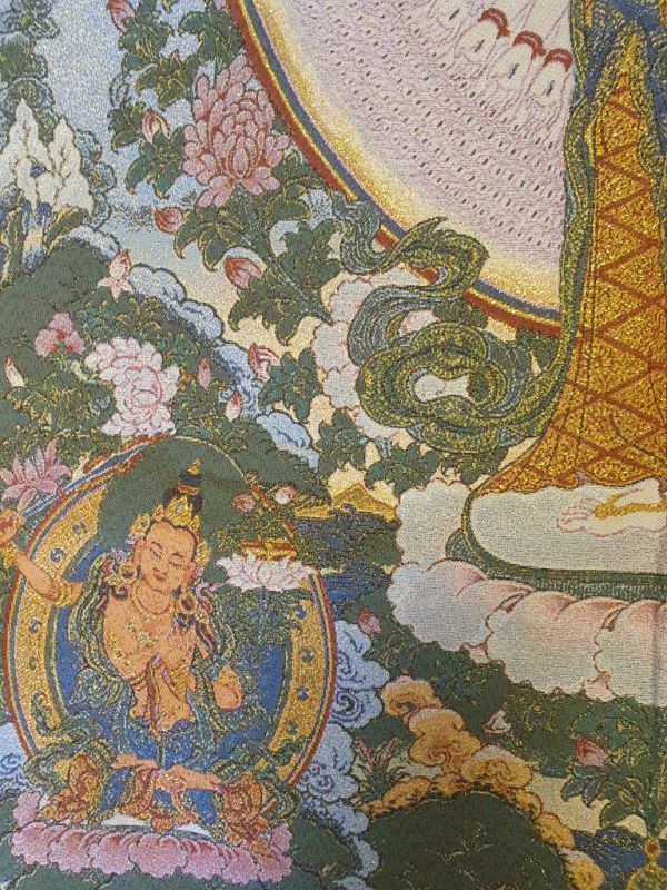 Chinesische Malerei - Stickerei auf Seide - Thangka - Tausend Handgöttin 3
