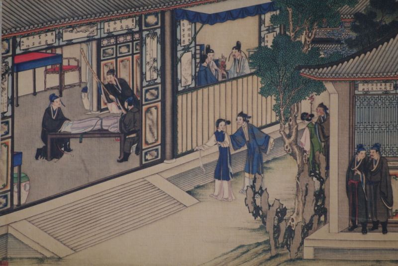 Chinesische Malerei zu Rahmen Chinesisches Haus 2