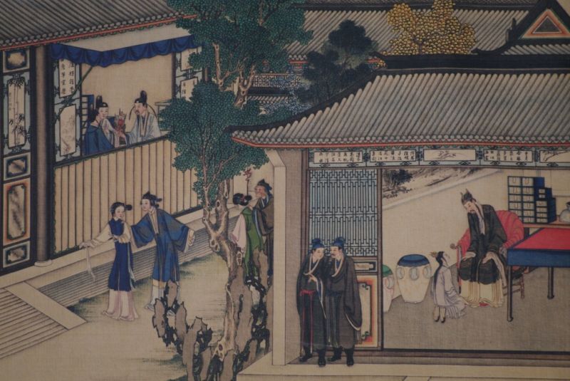 Chinesische Malerei zu Rahmen Chinesisches Haus 3