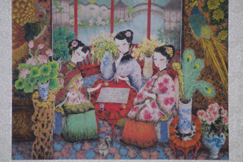 Chinesische Malerei zu Rahmen Go-Spiel 2