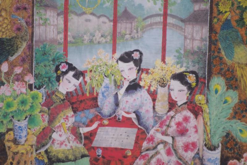 Chinesische Malerei zu Rahmen Go-Spiel 4