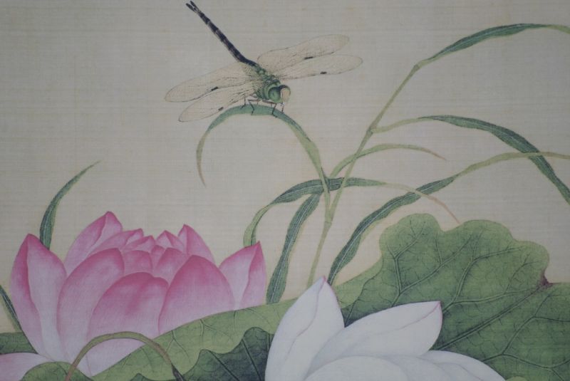 Chinesische Malerei zu Rahmen Libelle 4