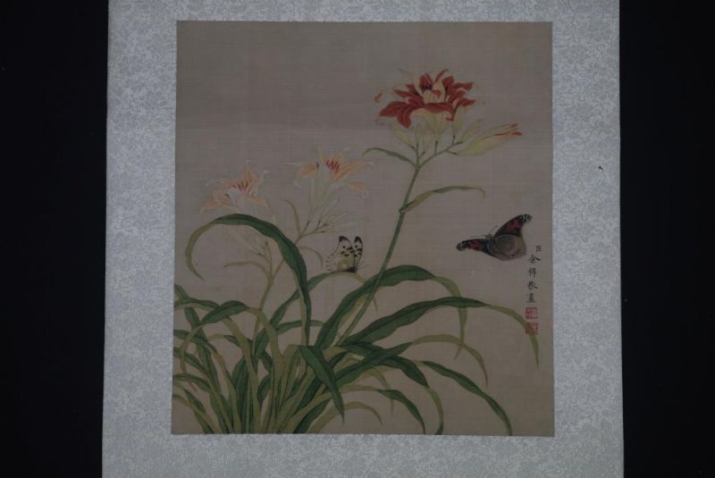 Chinesische Malerei zu Rahmen Schmetterlinge 2