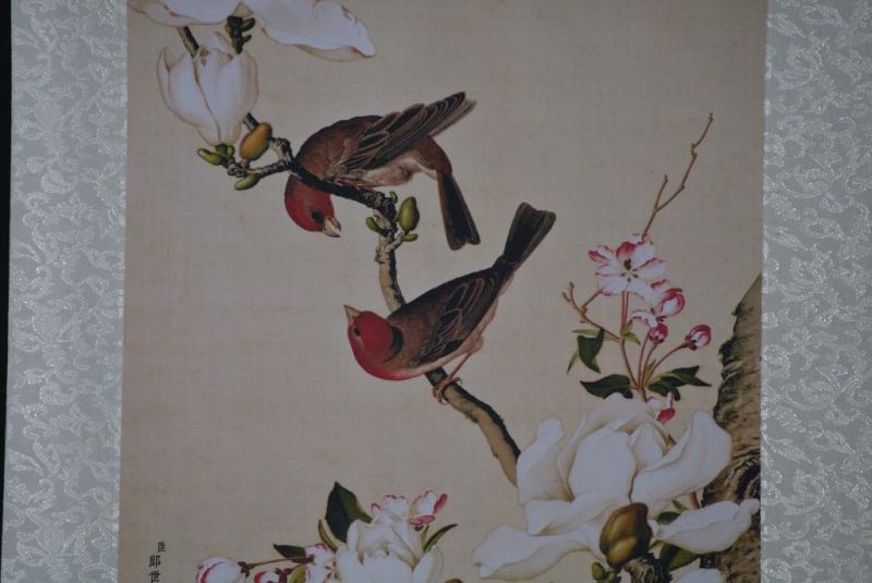 Chinesische Malerei zu Rahmen - Vögel auf einem Ast 2