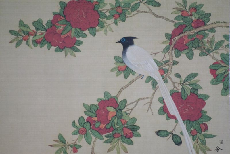 Chinesische Malerei zu Rahmen Vogel 4