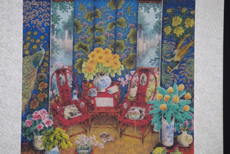 Chinesische Malerei zu Rahmen - Wohnzimmer 2