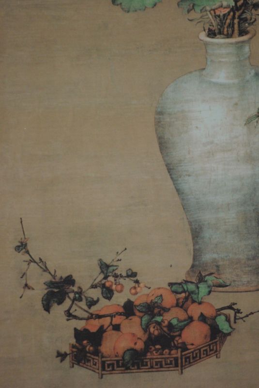 Chinesische Malereien auf Seide Blume 4
