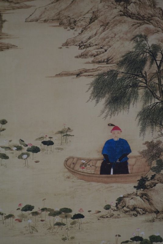 Chinesische Malereien Mann auf dem Wasser 2