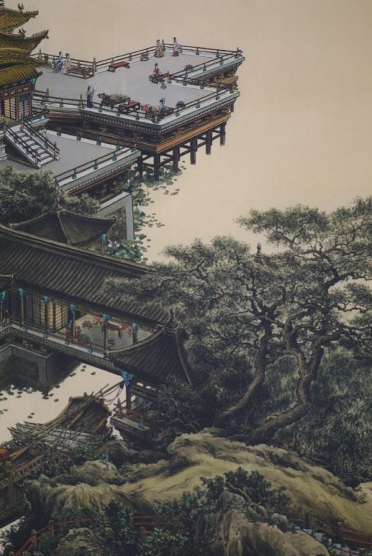 Chinesische Malereien Pagode 3