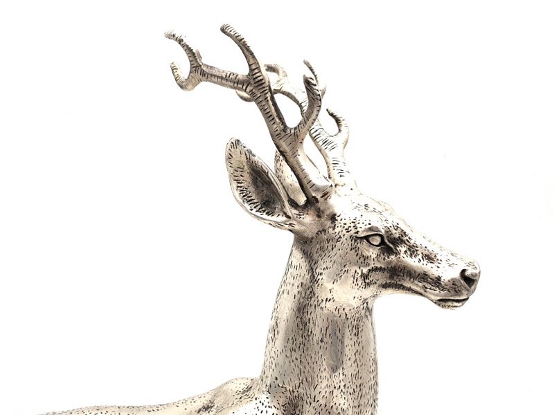 Chinesische Metall-Statue Hirsch 2