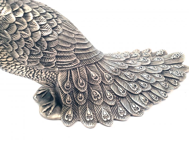 Chinesische Metall-Statue Pfau 3