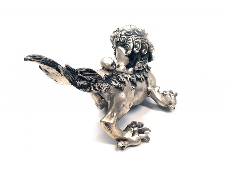 Chinesische Metall-Statue - Wächterlöwe 2 4