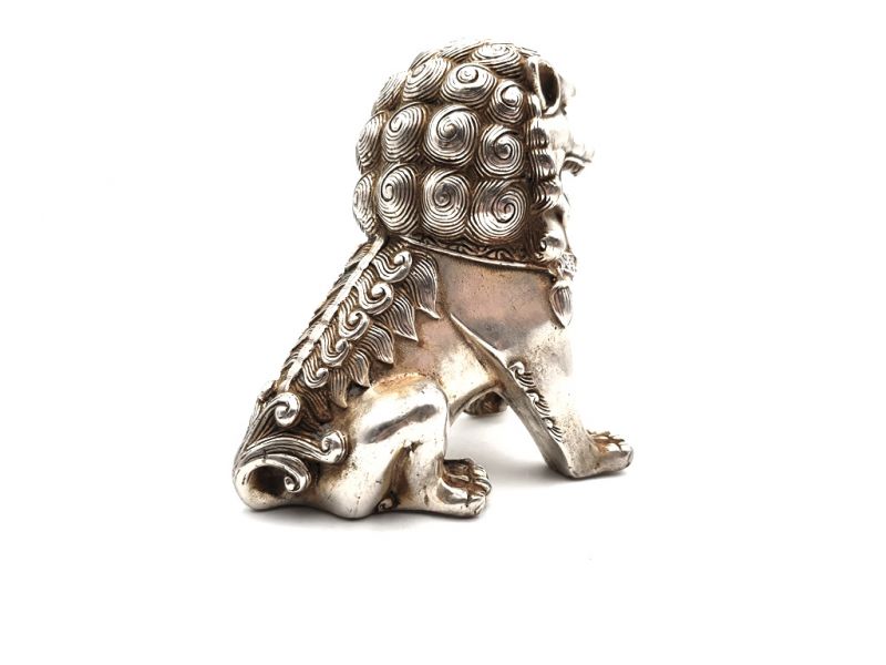 Chinesische Metall-Statue Wächterlöwe 3