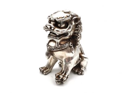 Chinesische Metall-Statue Wächterlöwe