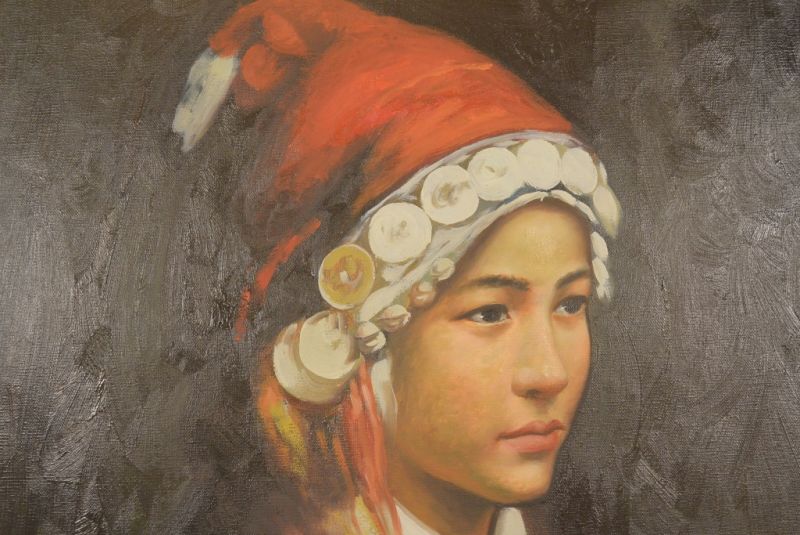 Chinesische olgemalde auf Leinwand Ethnische Minderheiten 2