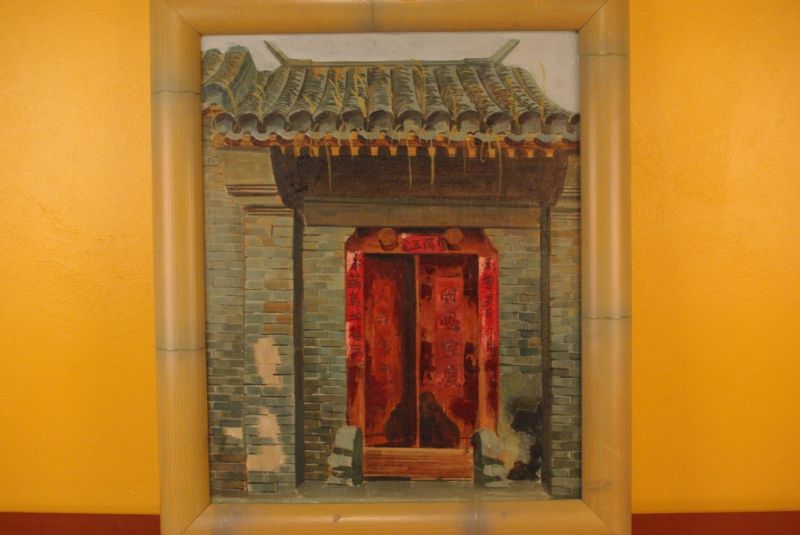 Chinesische Ölgemaldes auf Leinwand Hutong 2