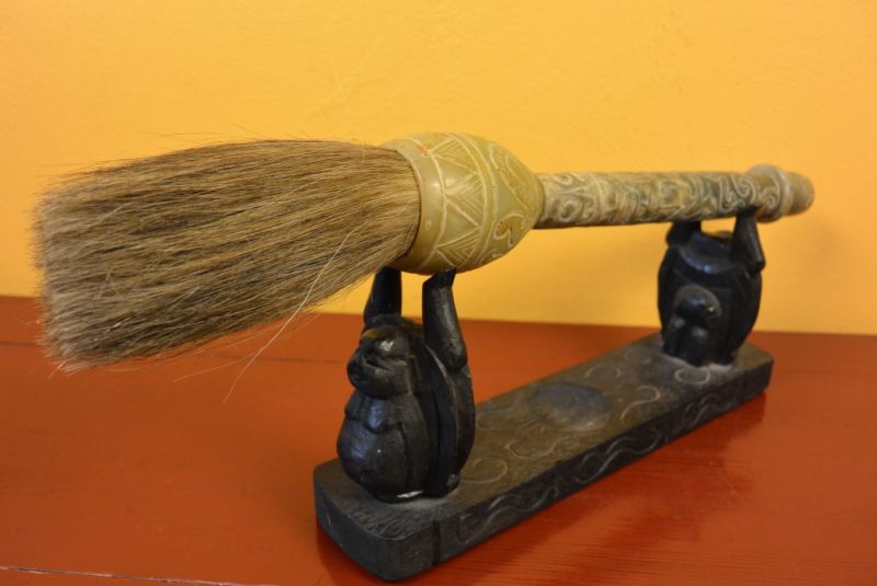 Chinesische Pinsel Jade Asiatische Kalligraphie 5