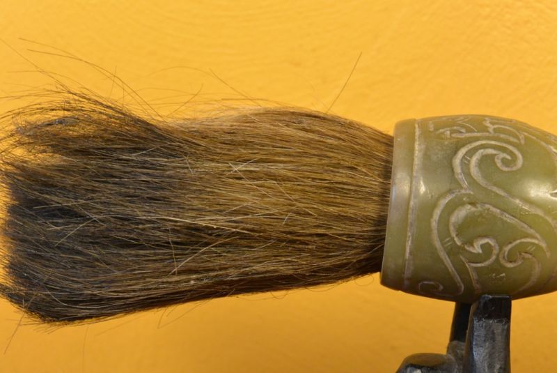 Chinesische Pinsel Jade Dunkelgrün 2