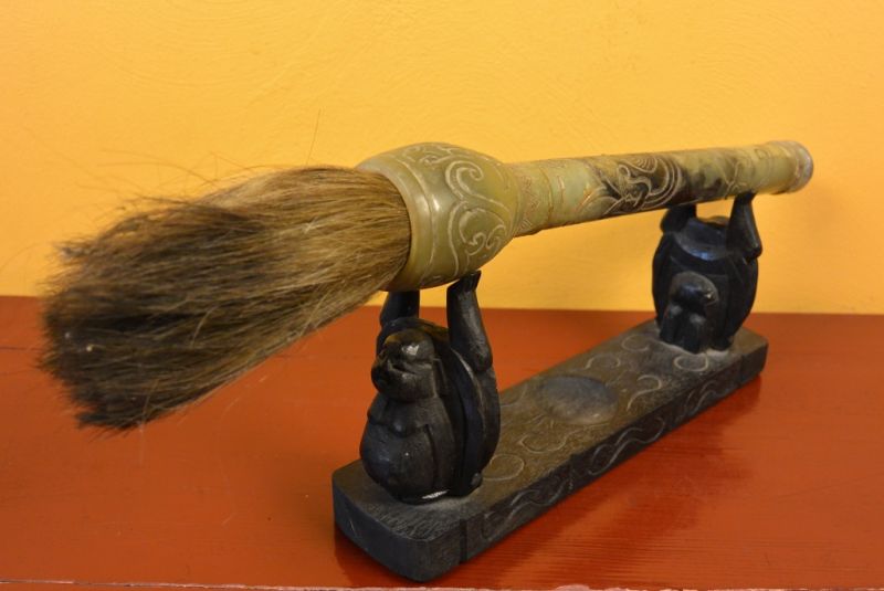 Chinesische Pinsel Jade Dunkelgrün 5