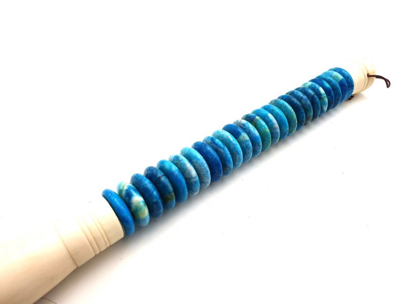 Chinesische Pinsel Stein - Blaue Scheiben 2
