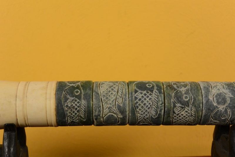 Chinesische Pinsel Stein Jade Fisch 3