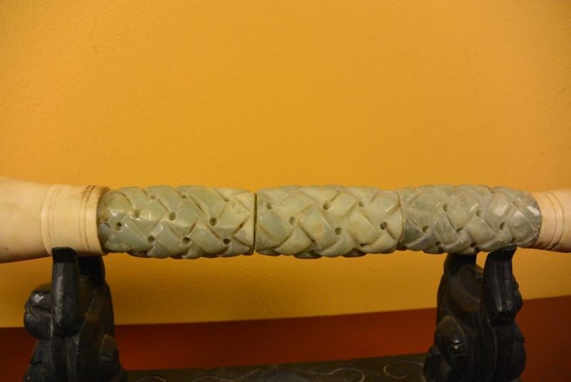 Chinesische Pinsel Stein Jade geflochtenen 2 3