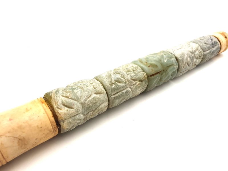 Chinesische Pinsel Stein Jade graviert 3