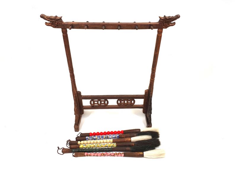 Chinesische Pinselhalter mit 6 Pinsel 5