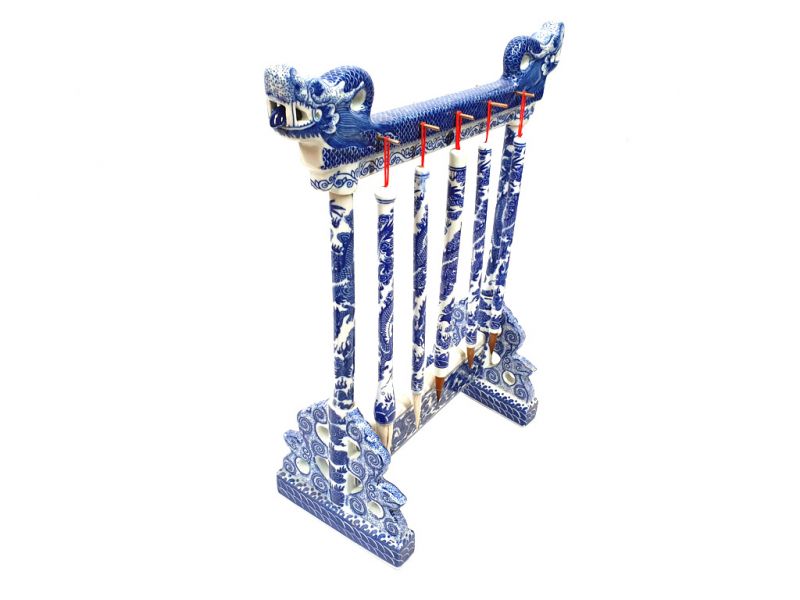 Chinesische Pinselhalter Porzellan Drache 3