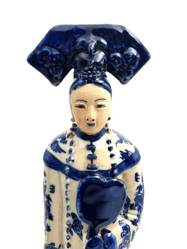 Chinesische Porzelanstatur Kaiserin chinesischen - Fans 2 2