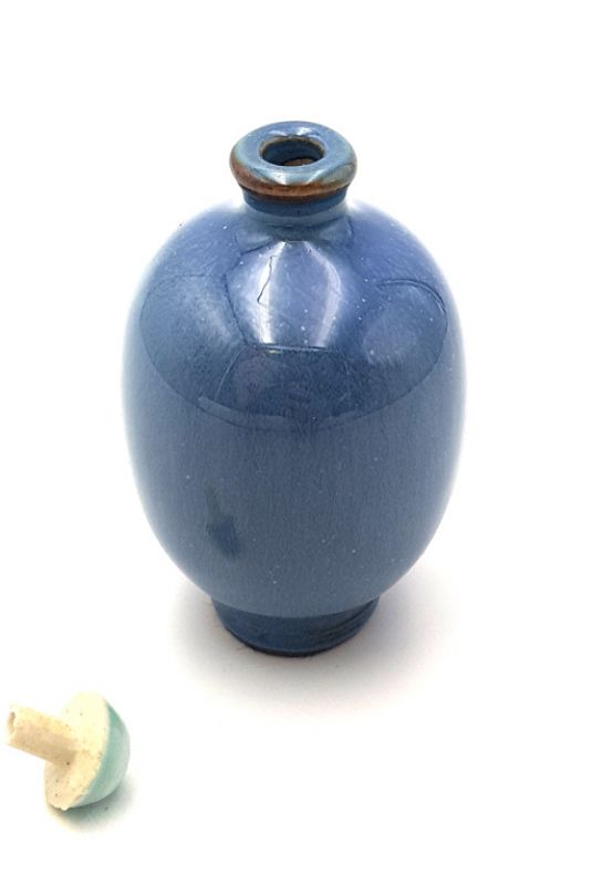 Chinesische Porzellan Schnupftabakflasche - Blau 2 2